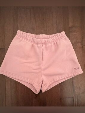 TNA Pink Fleece High Waisted Shorts